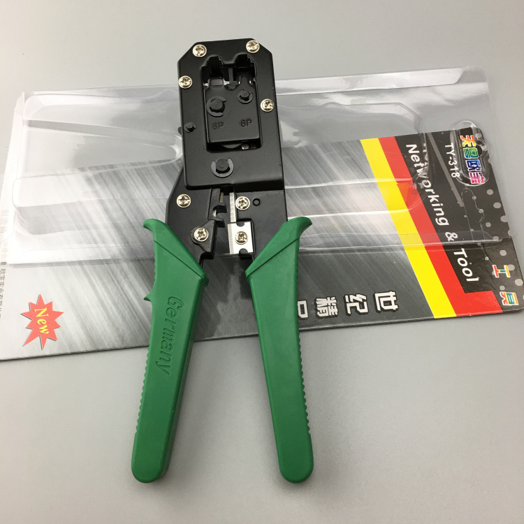 Sky Cantonese Opel netfitter Double use net pliers crystal head mesh pincer wire crimping pliers TY-318 thickened