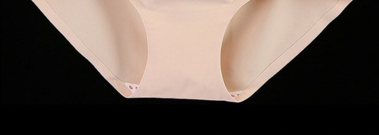 [4 Pack] Đồ lót liền mạch, lụa băng nữ, eo giữa gợi cảm một mảnh, kích thước lớn, cotton thoáng khí, quần sịp lộ quần lót