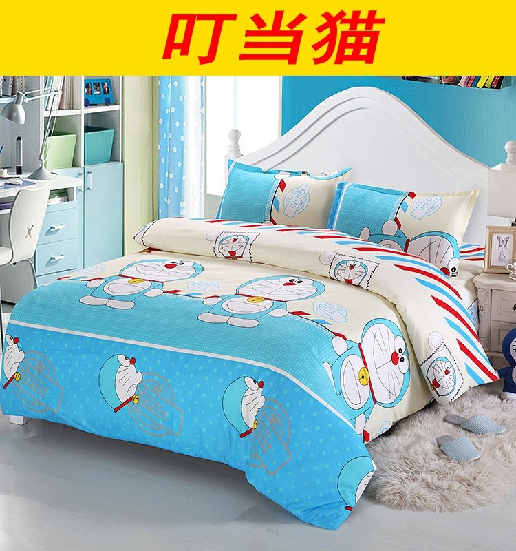 Khăn trải giường một mảnh không bông đôi 2 m hoạt hình 200x230cm Ký túc xá sinh viên 1 m 5 tấm giả chăn - Khăn trải giường ga trải giường thắng lợi