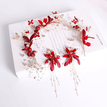 Bridal toast dress headdress simple atmosphere Super fairy Sen department fairy beauty dress hair accessories Wedding wedding wedding wedding jewelry female
