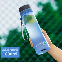 Для воды, вместительный и большой, синий, матовый, 1000 мл