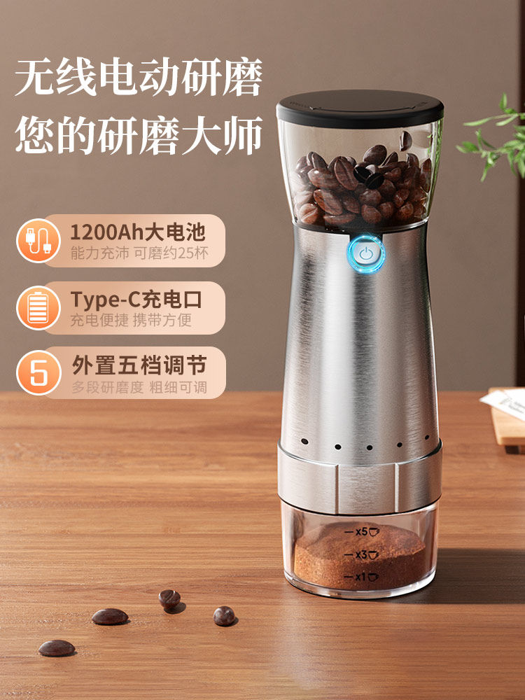 Jieanxi Electric Bean Grinder Portable Coffee Bean Grinder Home-Use Small All-In-One Coffee Machine Automatic Bean Grinder