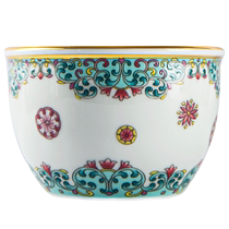 Tea cup enamel gift box retro palace style ceramic kung fu single cup blue and white master cup tea set tea bowl tea cup