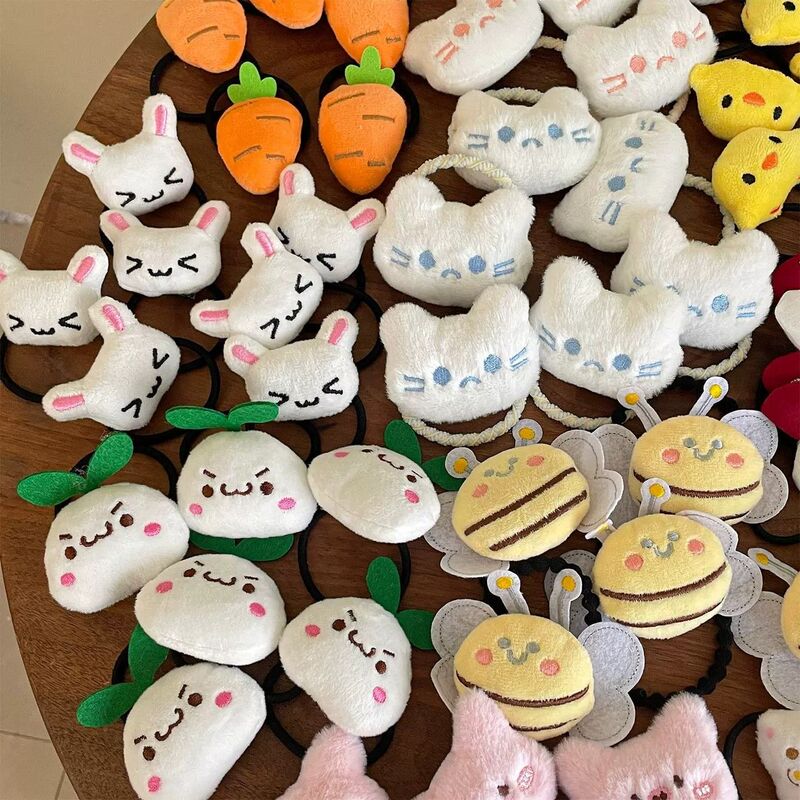 Cute Korean-Style Hair Accessories, Sweet and Adorable Cartoon Children's Double Ponytail Hair Ties, Rubber Bands, Girl Animal Hair Ropes