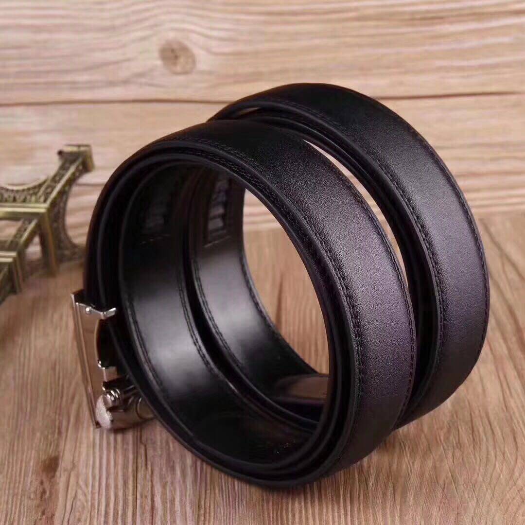 Inner belt pocket automatic buckle leather tactical belt