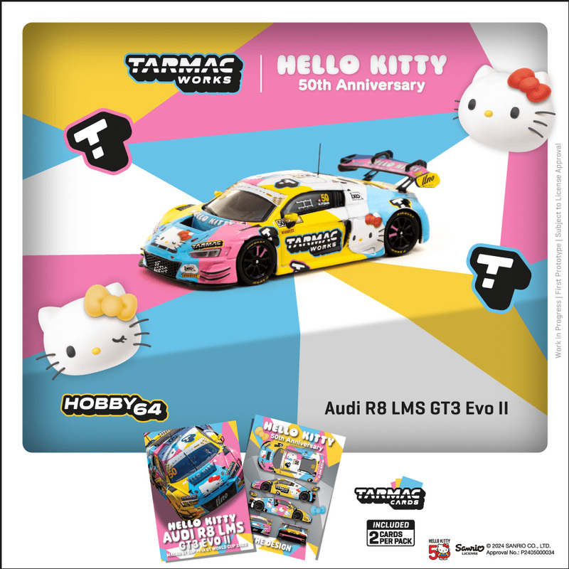 Tarmacworkstw1:64 Audi R8 Lms Gt3 Evoii Hello Kitty Hello Kitty