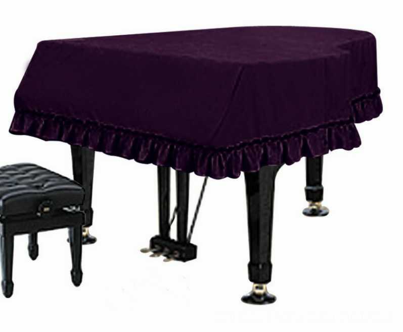 Golden Velvet New Violet Red Ink Green Kite Cloth Dust Cover Triangle Piano Cover does not contain bench
