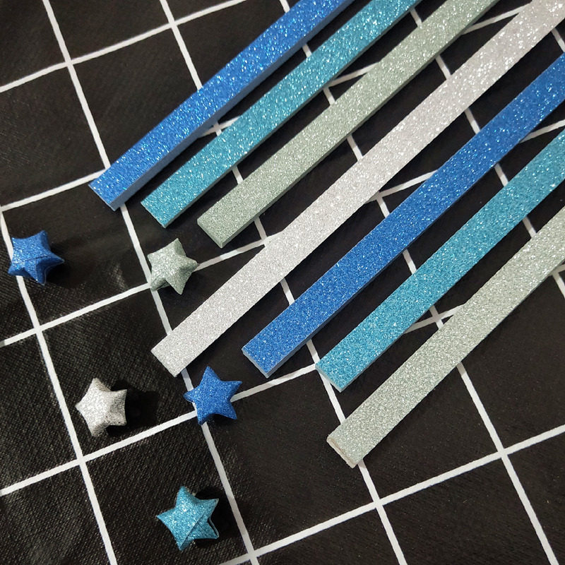 Wish stars sparkling paper strips can write glass bottles Colour thick hand note finished product diy making material