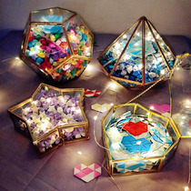Wish Stars Glass Bottle Lucky Luck Star Jar Origami FINISHED PRODUCT BOTTLING BOTTLE DIY HANDMADE 520 VALENTINES DAY GIFT