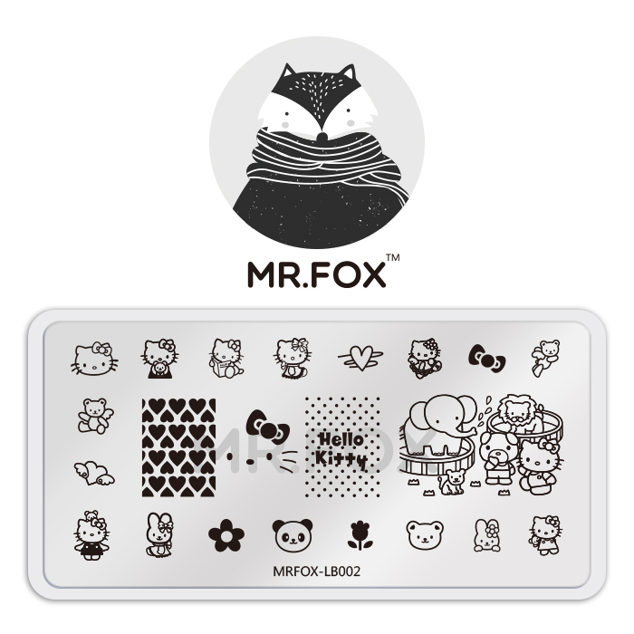 Mr.Fox Mr. Fox Cola Nail Art Stamping Plate Cat Silhouette Elf Mickey Mouse Nail Polish Gel Tools
