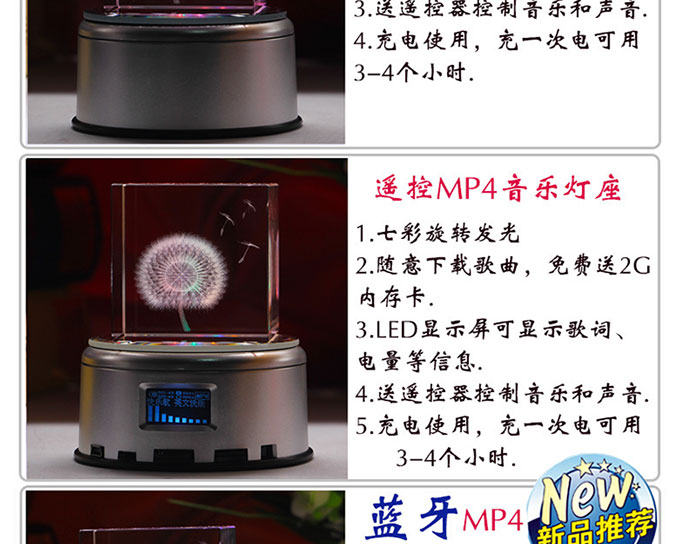 Plant Cube Dandelion Mẫu Crystal Ball Trang trí Quà tặng sinh nhật sáng tạo cho bạn gái Bạn gái tặng quà năm mới đồ trang trí nhà cửa