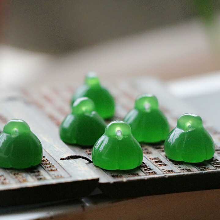 Objects Son Jade Green Lotus pendant Pendant Sculpture Fine Handmade Diy Accessories Accessories