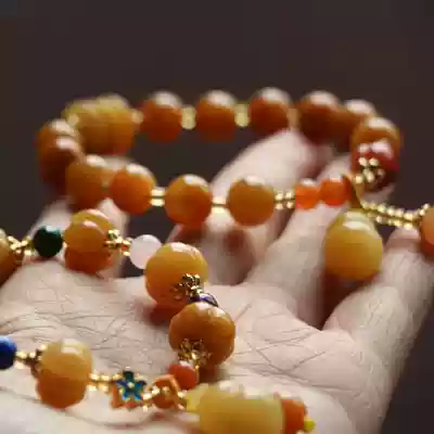 You are your original handmade natural pumpkin beads gourd jade pendant Crystal transfer lapis lazuli hand