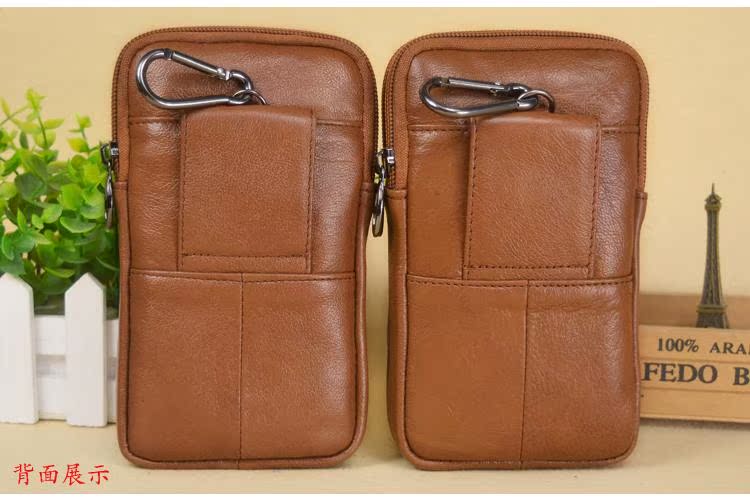 Túi da nam 5,5 inch túi điện thoại di động 6 inch da bò đeo dọc vành đai điện thoại di động túi thời trang đa chức năng thắt lưng túi ví cầm tay nữ mini