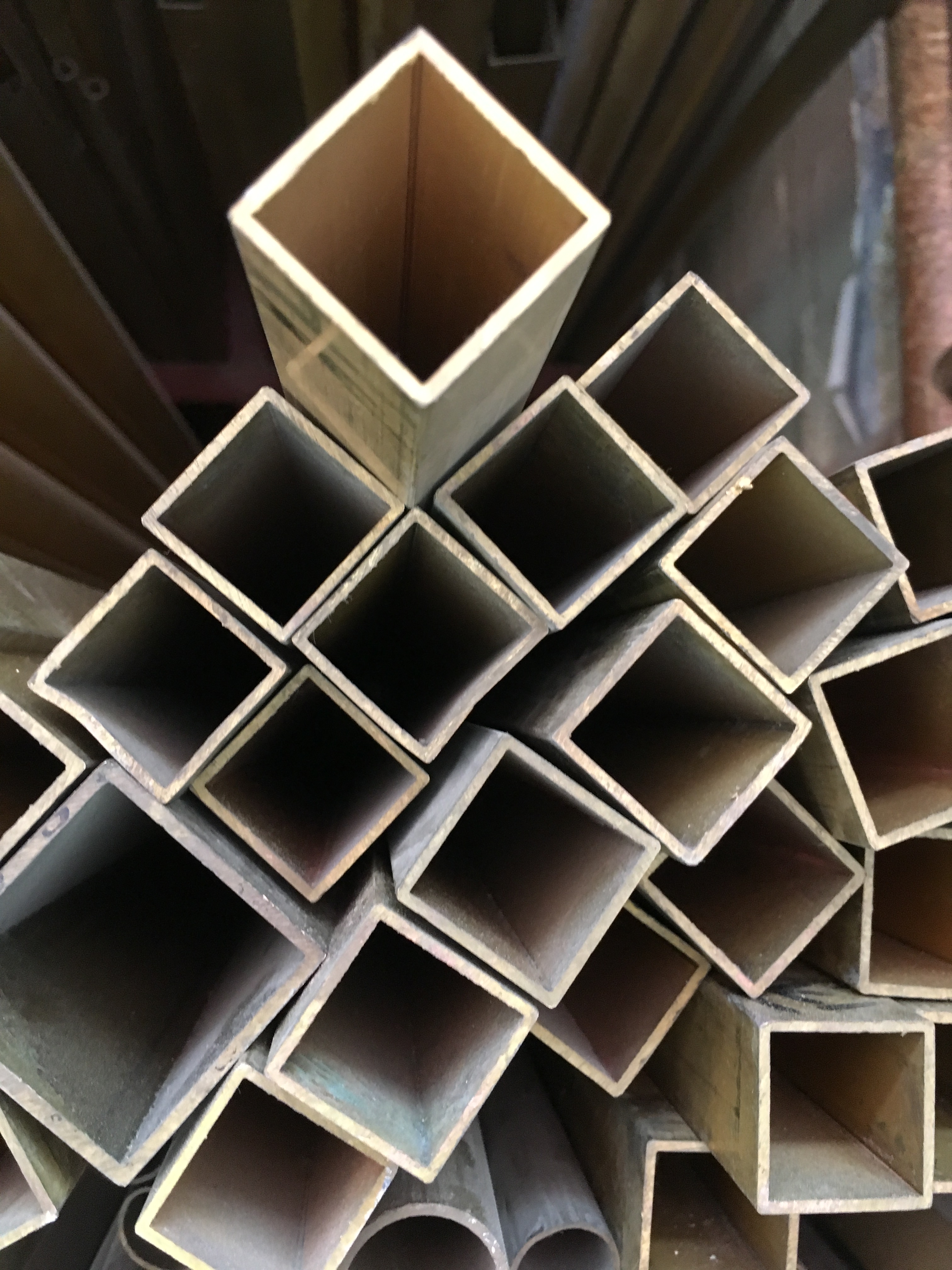 Real body shop brass square pipe decoration copper 12 12 16 16 25 25 30 40 40 63 63 63 75 75 76