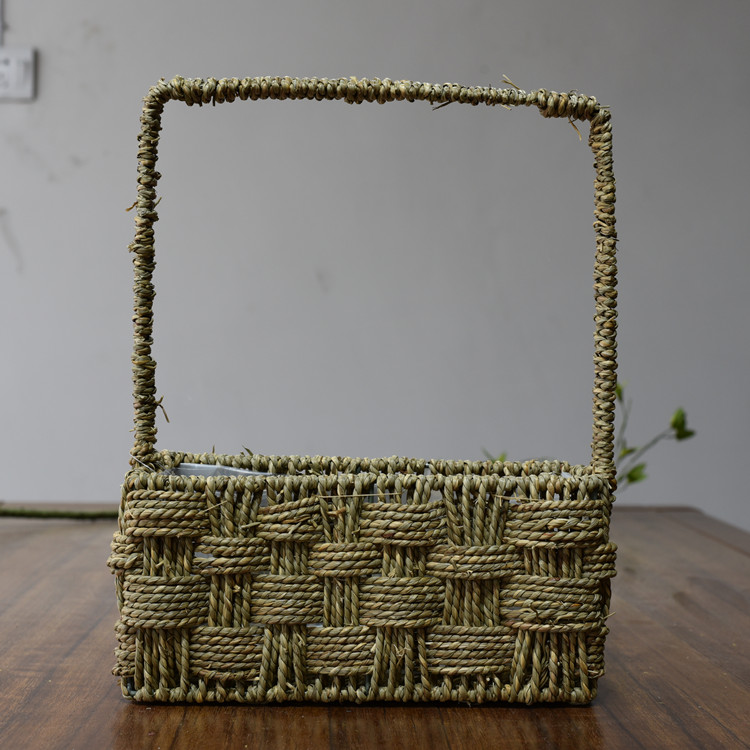 Wicker chậu hoa bình hoa Nho hoa cổ điển vườn hoa chậu hoa giỏ hoa nồi hoa sắp xếp mẫu bình cắm hoa đẹp