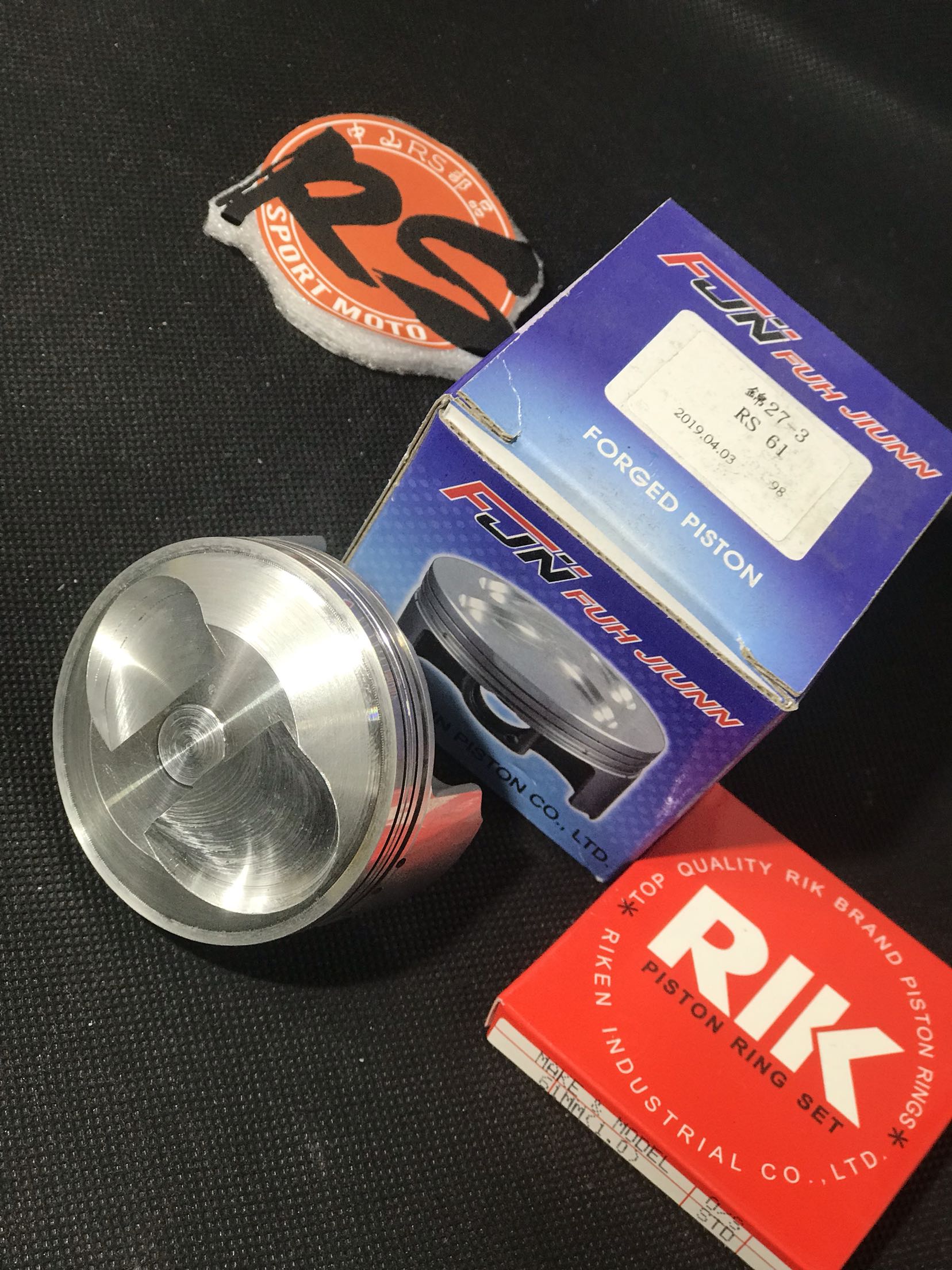 RS100 locomotive 56 forged piston Fuxi Qiaoge ghost fire high compression convex top piston group