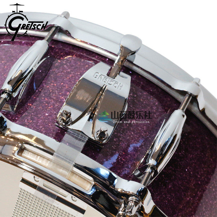 Барабан gretsch格瑞驰美产usa custom紫玻璃外观14×5.5小军鼓snare drum