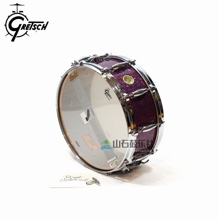 Барабан gretsch格瑞驰美产usa custom紫玻璃外观14×5.5小军鼓snare drum