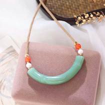 (Fangqing Yuhuang) Hetian Jade Jasper pink pendant color clean and elegant meaning step by step