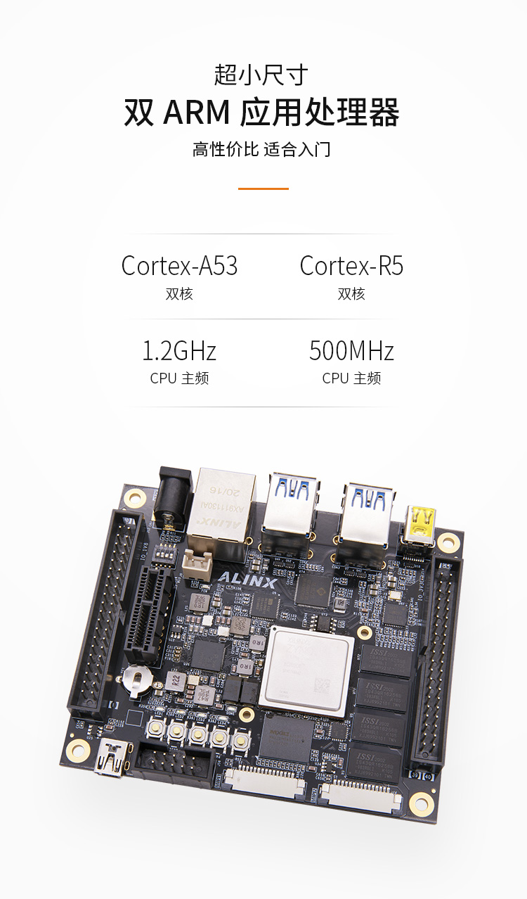 FPGA开发板Xilinx Zynq UltraScale+ MPSOC XCZU2CG Vitis AI智能