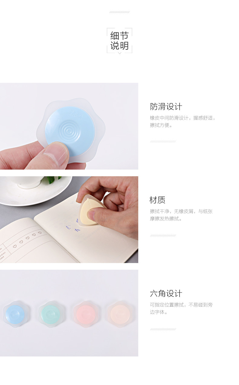 晨光热可擦笔用橡皮六角形AXPQ2001 晨光热可擦笔用橡皮六角形AXPQ2001