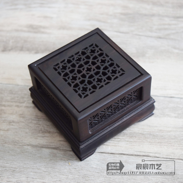 Purple sandalwood incense with wooden ring incense box Sandalwood tower incense burner incense burner Double-layer hollow incense box variety - Taobao