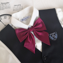 Solid color JK giant feather root Japanese student college style wide collar Seaman uniform bow tie flower increased feather female