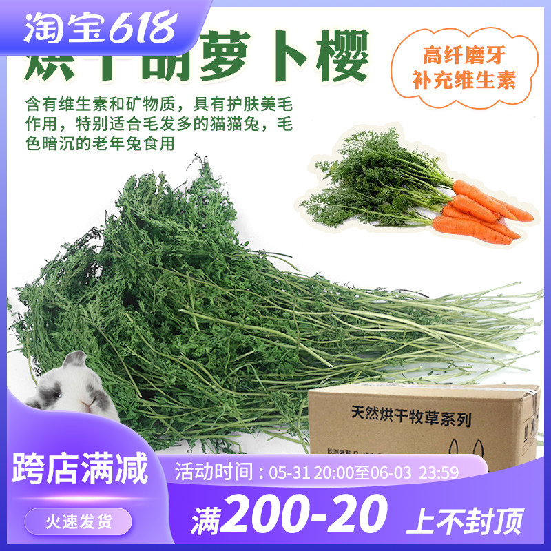 Pet dried carrot cherry rabbit totoro guinea pig health grass snack supplement vitamin hair weight 500g