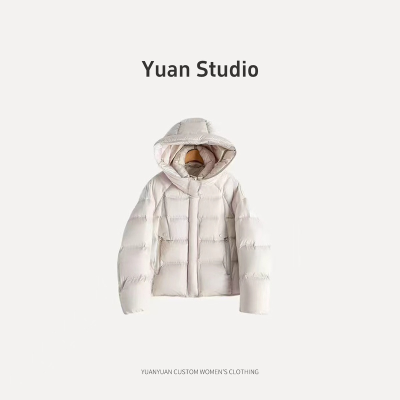【Yuan】(Last Time) Winter New Style 95% White Goose down Thickened Fashionable Short down Jacket 8188