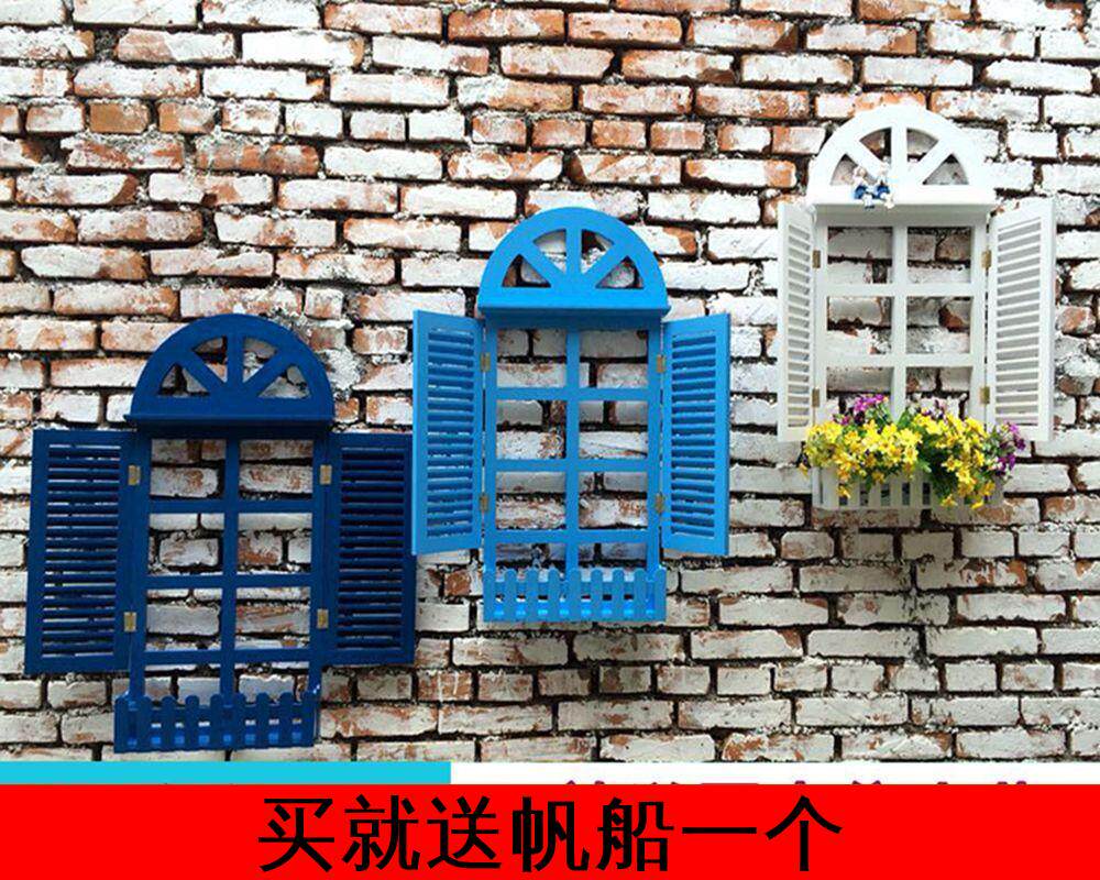 European wall wall wall wall hangs fake window decoration window shutters wall decoration window wall