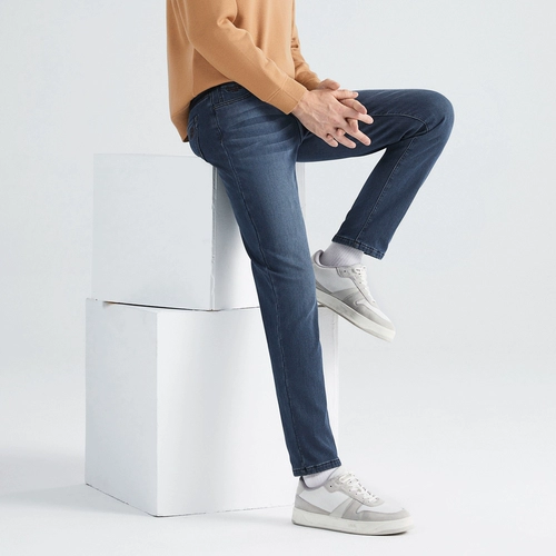 Утепленные модные джинсы, комфортные эластичные штаны, свободный прямой крой