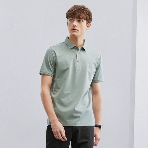 Шелковая летняя дышащая футболка polo, короткий рукав