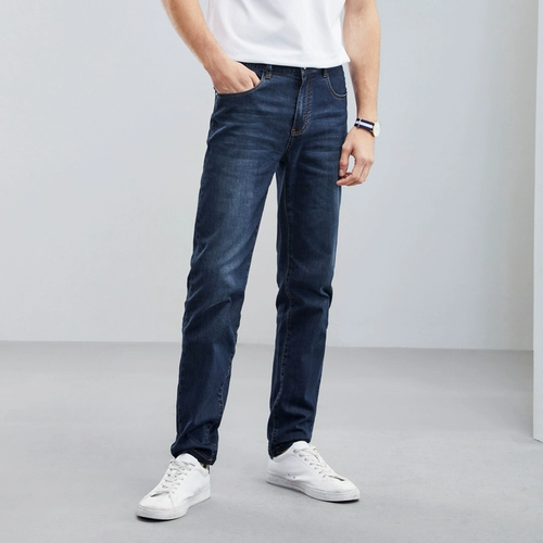 Весенние летние джинсы для отдыха, эластичные штаны, свободный прямой крой