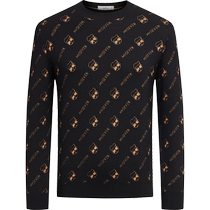 (Mall same section) lacquered long sleeves Knitted Sweatshirt Male 2023 Autumn Winter New Alphabet Jacquard Round Collar Sweater Blouse