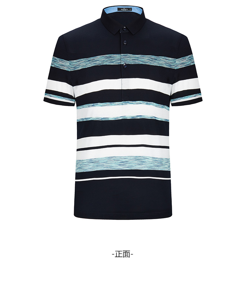 柒 thương hiệu nam polo áo ve áo bông ngắn tay T-Shirt kinh doanh bình thường trẻ và trung niên làm bóng bông mùa hè người đàn ông mới