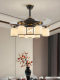 New Chinese-Style Restaurant Fan Chandelier Modern Chinese-Style Living Room Bedroom Zen Tea Room Led Smart Fan Chandelier