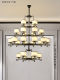 New Chinese-Style Restaurant and Hotel Project Chandelier, Modern High-Ceiling Duplex Villa Hollow Living Room Large Pendant Light