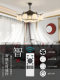 New Chinese-Style Restaurant Fan Chandelier Modern Chinese-Style Living Room Bedroom Zen Tea Room Led Smart Fan Chandelier