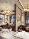 New Chinese-Style Chandelier, Living Room Lamp, Gold Bronze Color, Dining Room Private Room, Tea Room, Villa, Self-Built House, Main Lighting Fixtures