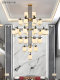 New Chinese-Style Duplex Chandelier for Villa Living Room Main Lighting, Hotel Mezzanine Hollow Hall Engineering Lighting Fixtures Manufacturer