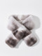 MSBEAST stacking finishing touch double-sided thickened warm original color rex rabbit fur cross-type neck scarf/scarf