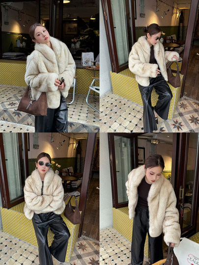 MSBEAST precious baby little milk fox two-color blooming fox back fur coat long/short丨Snowland in Finland