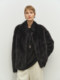 MSBEAST urban casual stand-up collar silhouette Tuscan straight fur one-piece jacket丨Rachel Xingge