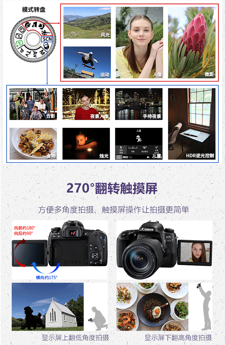 Máy ảnh độc lập Canon Canon EOS 77D 18-135 STM Máy ảnh kỹ thuật số DSLR nhập cảnh cấp - SLR kỹ thuật số chuyên nghiệp máy ảnh canon du lịch