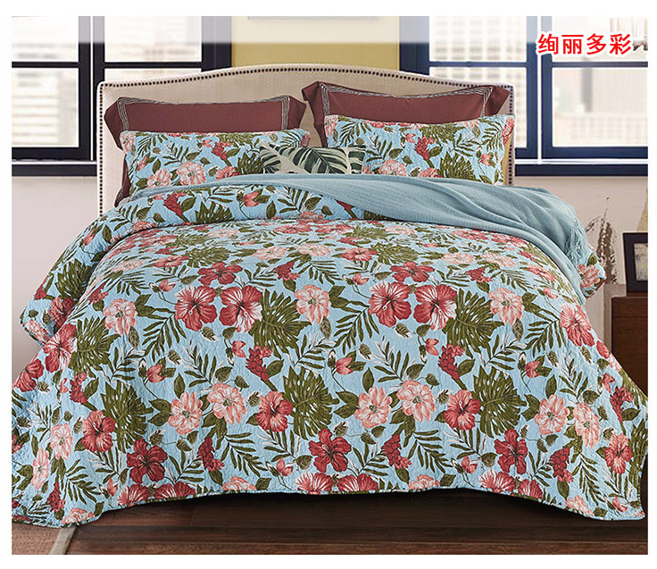 Châu âu bông chần trải giường ba bộ rửa quilting mùa hè mát điều hòa không khí là chần dày sheets đa chức năng