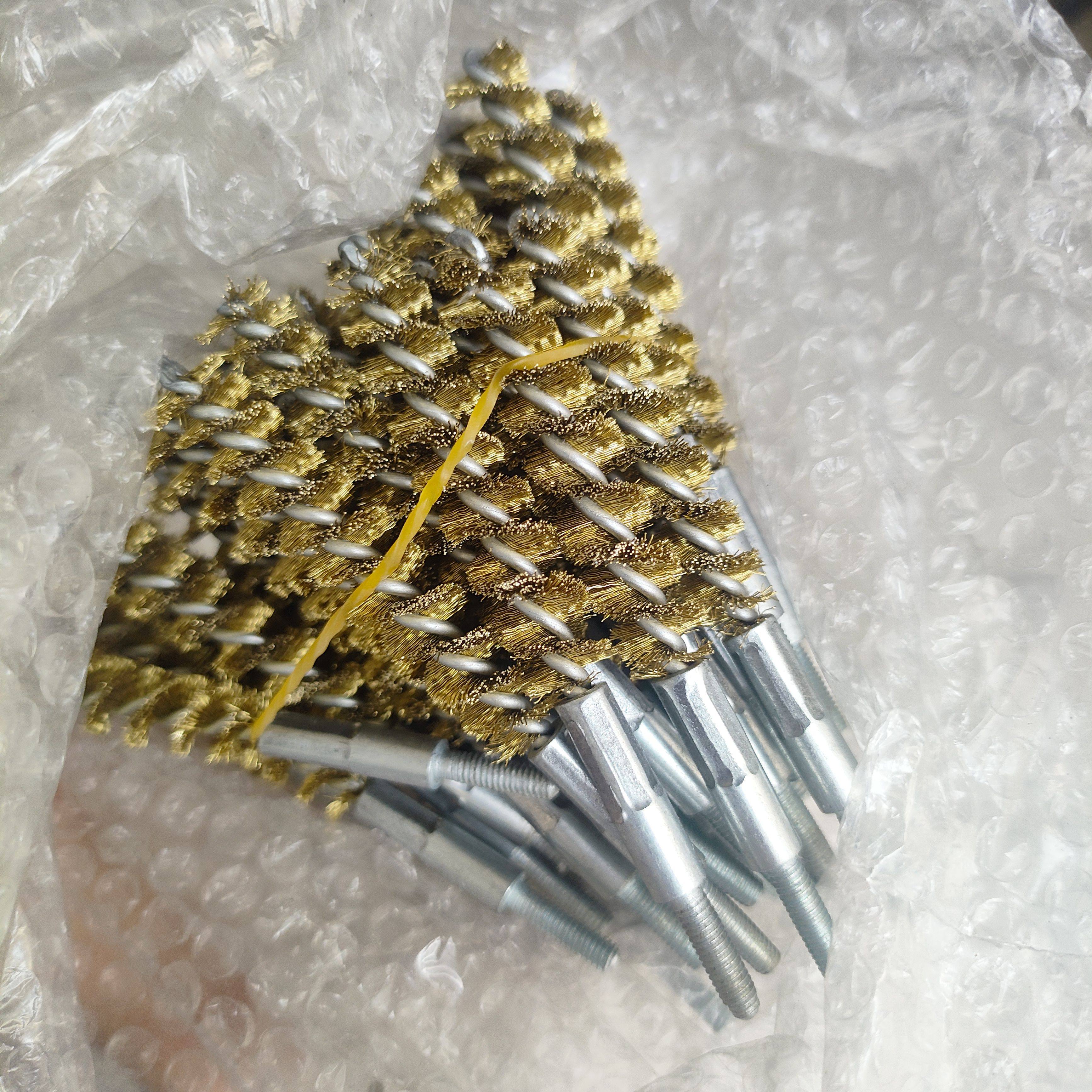 Refrigeration copper pipe cleaning brush with brass bristle 8