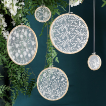 Lace Embroidery Disc Kindergarten Handmade Background Wall Decoration Wedding Outdoor Hanging Dream Walls Soft Homestay