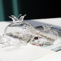 Fengyin hammer Mini small pomegranate vase ins Wind fresh Japanese transparent glass small vase hydroponic flower arrangement