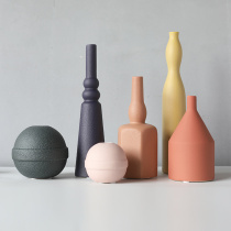Wind chanting Morandi Colour frosted sub-light designer Boilerplate Room Dry Flowers Nordic Pendulum Ceramic Vases